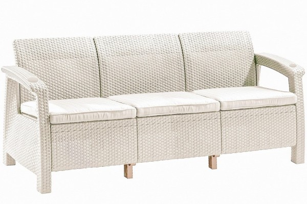 Трёхместный диван  Yalta Sofa 3 Seat белый купить в Адлере