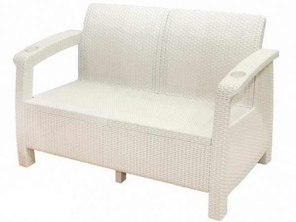 Двухместный диван Yalta Sofa Seаt белый купить в Адлере