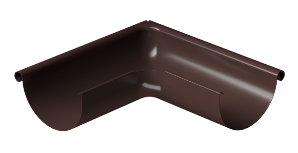 Угол внешний 90° D125 Döcke STAL PREMIUM Шоколад, (RAL 8019) купить в Адлере