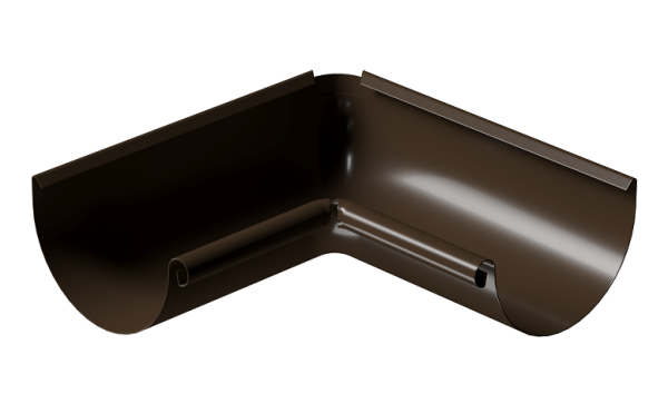Угол внутренний 90° D125 Döcke STAL PREMIUM Каштан, (RAL 8017) купить в Адлере