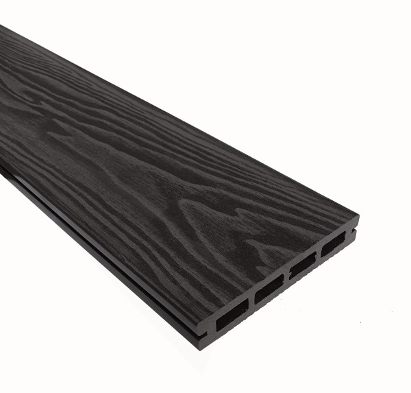 Террасная доска из ДПК Terrapol Смарт 3D Пустотелая с пазом Черное дерево купить в Адлере