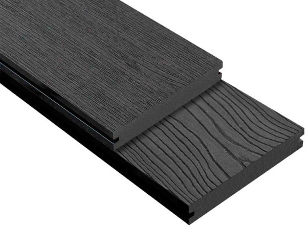Террасная доска ДПК Outdoor 3D полнотелая STORM/OCEAN BLACK черная купить в Адлере