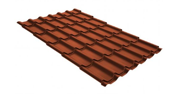 Металлочерепица классик GL 0,5 GreenCoat Pural RR 750 кирпично-красный (RAL 8004 терракота) купить в Адлере