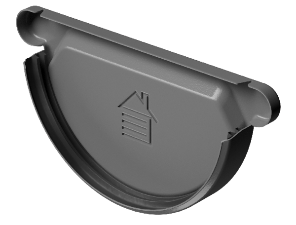 Заглушка желоба D125 Döcke STAL PREMIUM Графит, (RAL 7024) купить в Адлере
