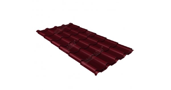 Металлочерепица камея 0,45 Drap RAL 3005 красное вино купить в Адлере