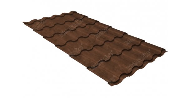 Металлочерепица кредо GL 0,5 Safari Twincolor Brown купить в Адлере
