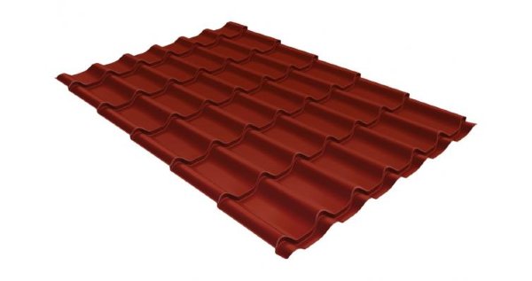 Металлочерепица классик GL 0,5 Velur20 RAL 3009 оксидно-красный купить в Адлере