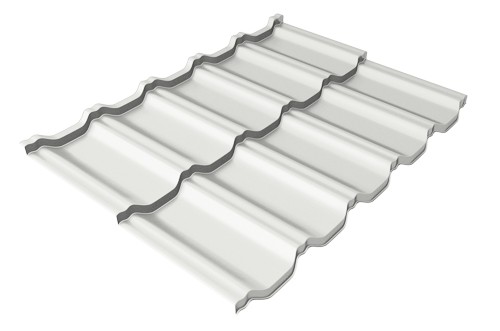 Металлочерепица модульная Квинта Uno Grand Line c 3D резом 0,5 Satin RAL 9003 сигнальный белый купить в Адлере