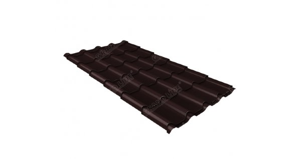 Металлочерепица камея GL 0,5 Quarzit RAL 8017 Metallic купить в Адлере