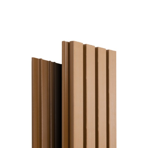 Фасадная доска Ecodecking Техно реечная 200х26х3000 Бронза купить в Адлере