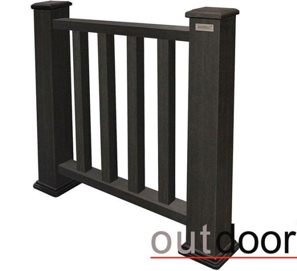 Ограждение из ДПК Outdoor Классик 3D STORM чёрный купить в Адлере