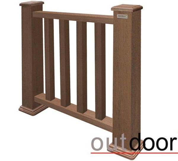 Ограждение из ДПК Outdoor Классик 3D STORM коричневый микс купить в Адлере