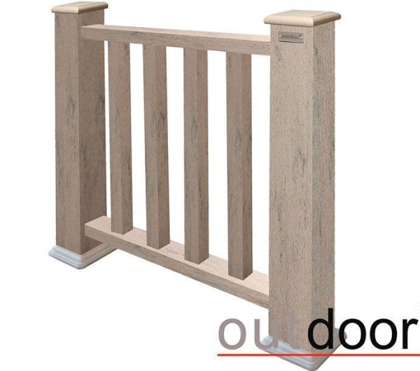 Ограждение из ДПК Outdoor Классик 3D STORM серый микс купить в Адлере
