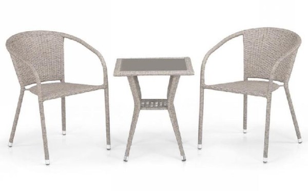 Комплект плетеной мебели AFINA из иск. ротанга T25C/Y137C-W85 Latte 2Pcs купить в Адлере