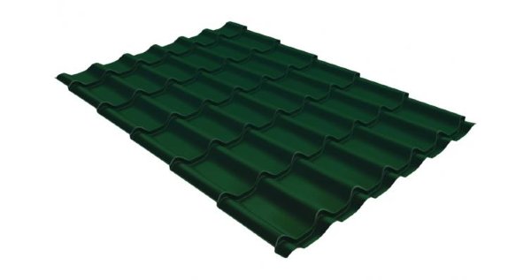 Металлочерепица классик 0,5 Satin RAL 6005 зеленый мох купить в Адлере