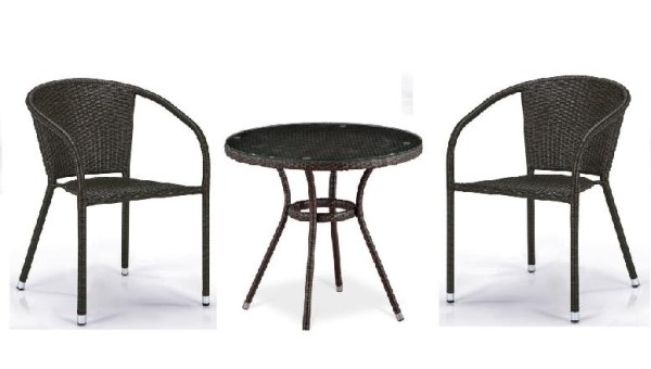 Комплект плетеной мебели AFINA из иск. ротанга Асоль-7 T282ANT/Y137C-W53 Brown 2Pcs купить в Адлере