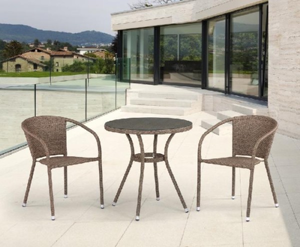 Комплект плетеной мебели AFINA из иск. ротанга T282ANT/Y137C-W56 Light Brown 2Pcs купить в Адлере