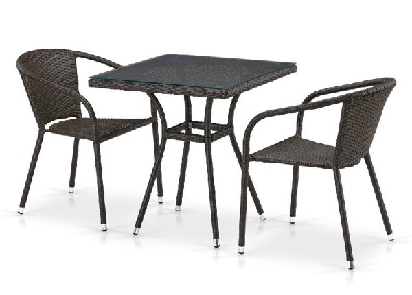 Комплект плетеной мебели AFINA из иск. ротанга T282BNT/Y137C-W53 Brown 2Pcs купить в Адлере