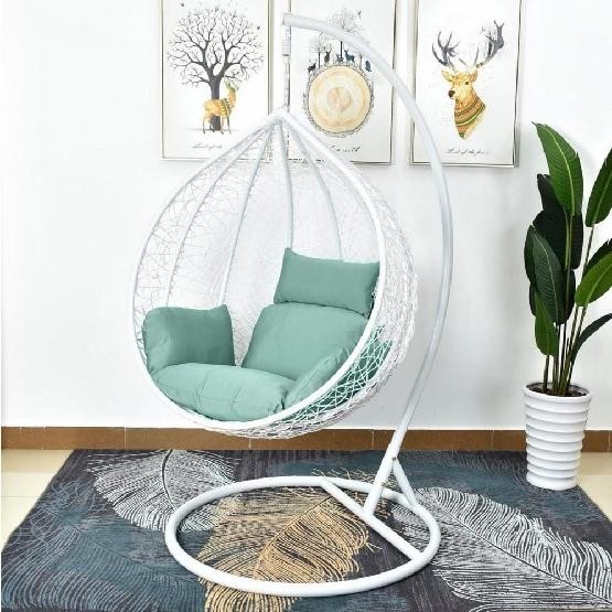 Кресло Подвесное из искусственного ротанга AFM-168A-L White/Green купить в Адлере