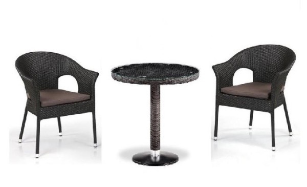 Комплект плетеной мебели AFINA из иск. ротанга T601/Y79A-W53 Brown 2Pcs купить в Адлере