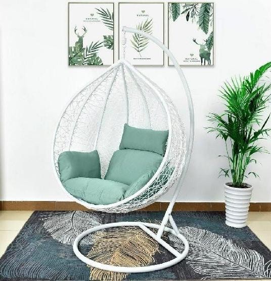 Кресло Подвесное из искусственного ротанга AFM-168A-XL White/Green купить в Адлере