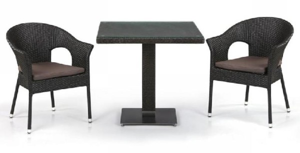 Комплект плетеной мебели AFINA из иск. ротанга T605SWT/Y79A-W53 Brown 2Pcs купить в Адлере