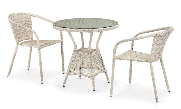 Комплект плетеной мебели AFINA из иск. ротанга T705ANT/Y137C-W85 Latte 2Pcs купить в Адлере