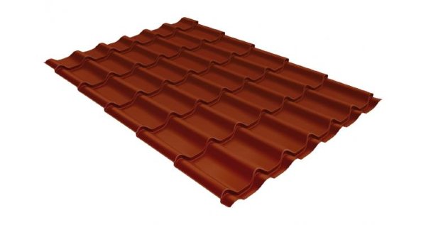 Металлочерепица классик 0,5 Satin RAL 8004 терракота купить в Адлере