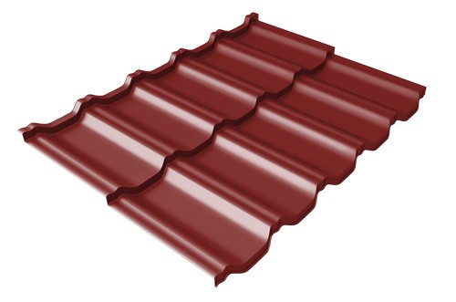 Металлочерепица модульная Квинта Uno Grand Line c 3D резом 0,5 Satin RAL 3011 коричнево-красный купить в Адлере