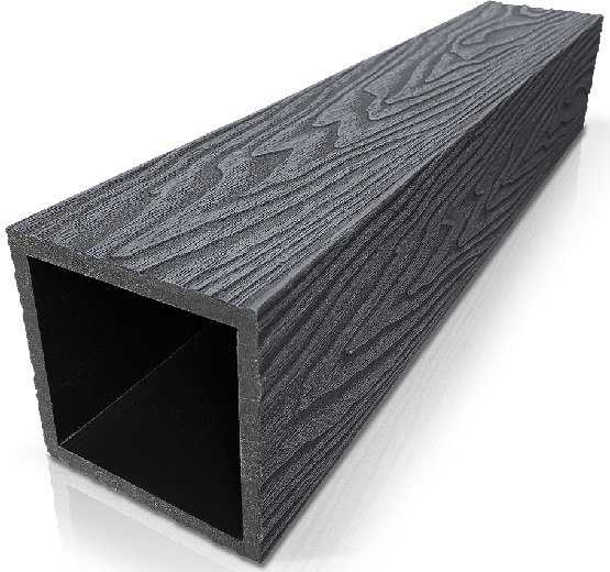 Столб ДПК 3D GardenParkett фактура дерева Графит купить в Адлере