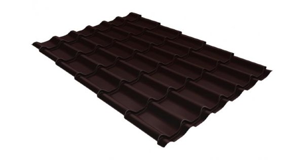 Металлочерепица классик 0,5 Satin RAL 8017 шоколад купить в Адлере