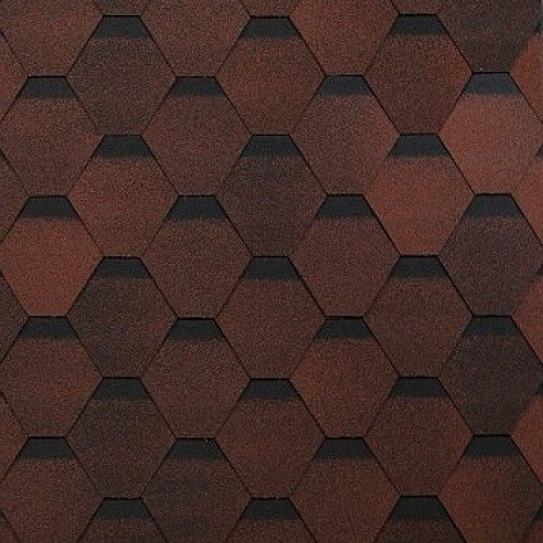 Гибкая черепица Shinglas, коллекция Оптима – Красный купить в Адлере
