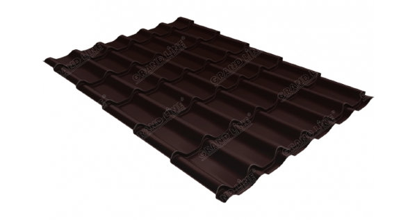Металлочерепица классик GL 0,5 Quarzit RAL 8017 шоколад Metallic купить в Адлере